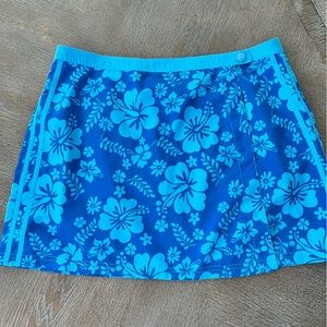 Wave Sport Wrap Hawaii Skirt Sz 16 Adjustable waist 36” lenght 17”Floral
